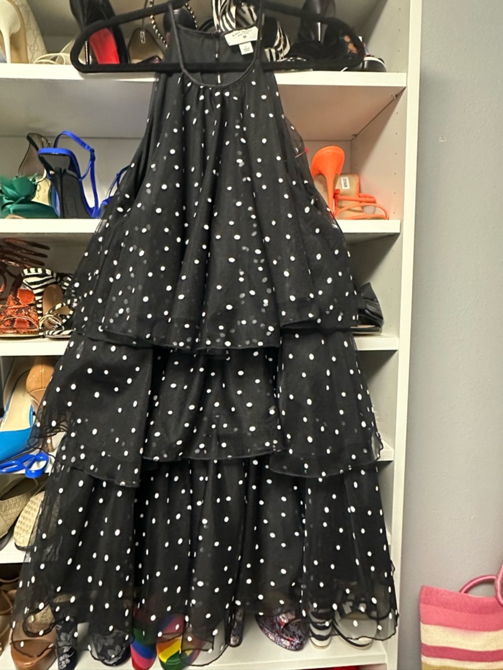 kate spade Black and White Polka Midi Dress